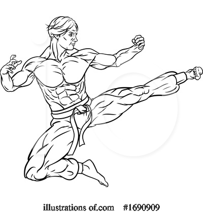 Karate Clipart #1690909 by AtStockIllustration