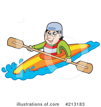 Royalty-Free (RF) Kayaker Clipart Illustration by visekart - Stock Sample #213183
