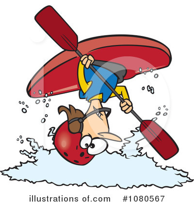 Royalty-Free (RF) Kayaking Clipart Illustration by toonaday - Stock Sample #1080567