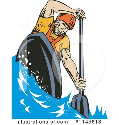 Royalty-Free (RF) Kayaking Clipart Illustration by patrimonio - Stock Sample #1145618