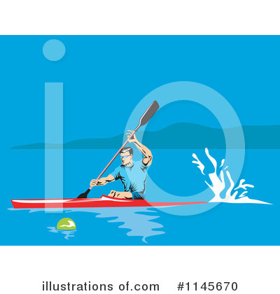 Royalty-Free (RF) Kayaking Clipart Illustration by patrimonio - Stock Sample #1145670