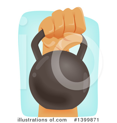 Royalty-Free (RF) Kettlebell Clipart Illustration by BNP Design Studio - Stock Sample #1399871