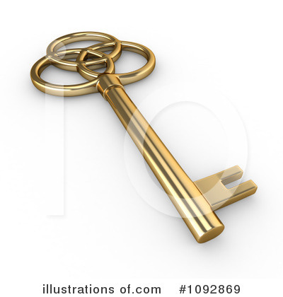 Royalty-Free (RF) Key Clipart Illustration by BNP Design Studio - Stock Sample #1092869