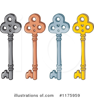 Royalty-Free (RF) Key Clipart Illustration by Any Vector - Stock Sample #1175959