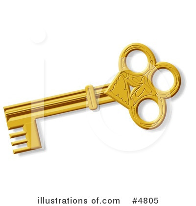 Royalty-Free (RF) Key Clipart Illustration by djart - Stock Sample #4805