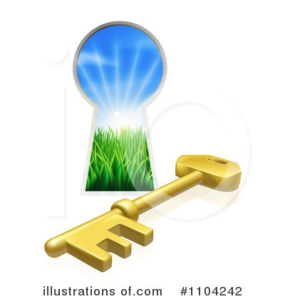 Royalty-Free (RF) Key Hole Clipart Illustration by AtStockIllustration - Stock Sample #1104242