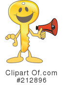 Key Mascot Clipart #212896 by Mascot Junction