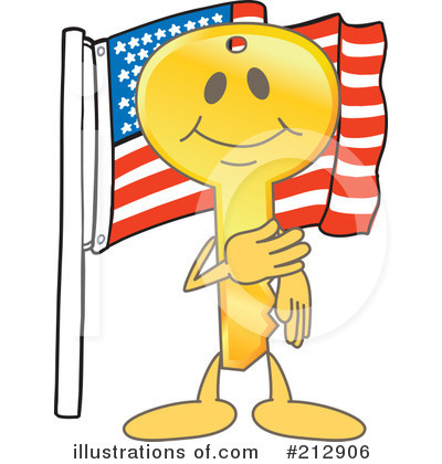 Royalty-Free (RF) Key Mascot Clipart Illustration by Mascot Junction - Stock Sample #212906