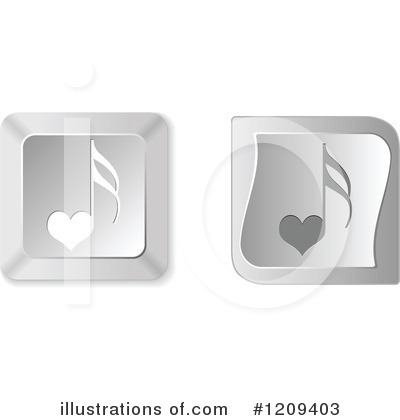 Royalty-Free (RF) Keyboard Buttons Clipart Illustration by Andrei Marincas - Stock Sample #1209403