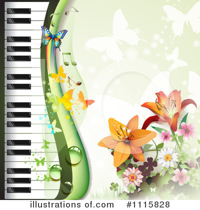 Piano Keyboard Clipart #1115828 by merlinul