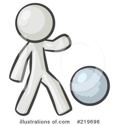 Royalty-Free (RF) Kick Ball Clipart Illustration by Leo Blanchette - Stock Sample #219696