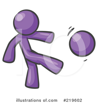 Royalty-Free (RF) Kicking Clipart Illustration by Leo Blanchette - Stock Sample #219602