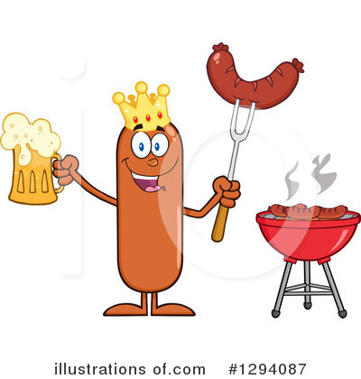 King Sausage Clipart #1294087 by Hit Toon