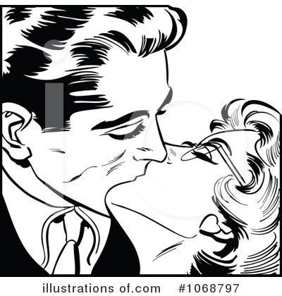 Kissing Couple Clipart #1068797 by brushingup
