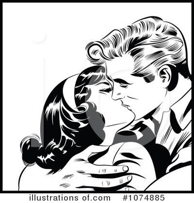 Kissing Couple Clipart #1074885 by brushingup