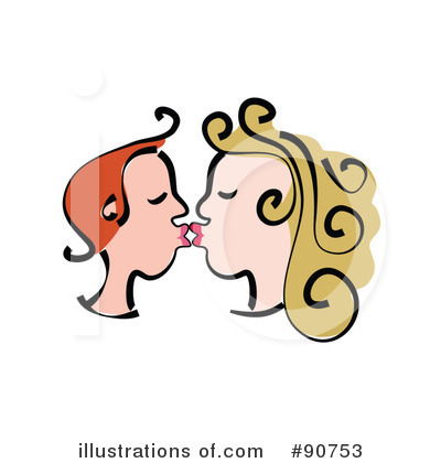 Royalty-Free (RF) Kissing Clipart Illustration by Prawny - Stock Sample #90753