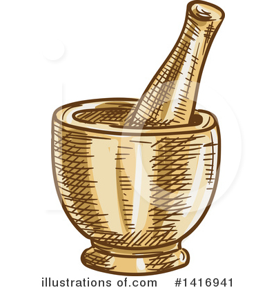 Mortar And Pestle Clipart #1416941 by Vector Tradition SM