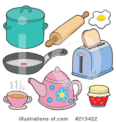 Royalty-Free (RF) Kitchen Clipart Illustration by visekart - Stock Sample #213422