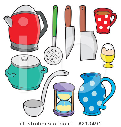 Royalty-Free (RF) Kitchen Clipart Illustration by visekart - Stock Sample #213491