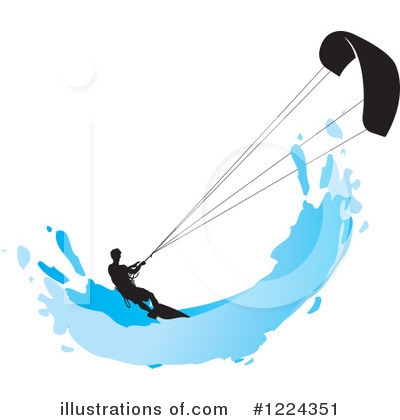 Kite Surfing Clipart #1224351 by Lal Perera