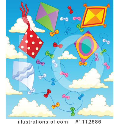 Royalty-Free (RF) Kites Clipart Illustration by visekart - Stock Sample #1112686