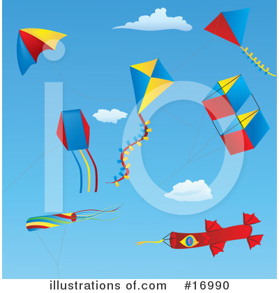 Royalty-Free (RF) Kites Clipart Illustration by Rasmussen Images - Stock Sample #16990