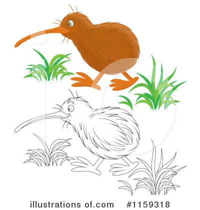 Royalty-Free (RF) Kiwi Bird Clipart Illustration by Alex Bannykh - Stock Sample #1159318