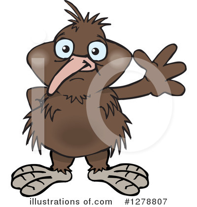 Royalty-Free (RF) Kiwi Bird Clipart Illustration by Dennis Holmes Designs - Stock Sample #1278807