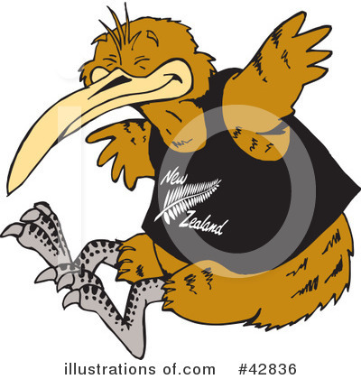 Royalty-Free (RF) Kiwi Bird Clipart Illustration by Dennis Holmes Designs - Stock Sample #42836