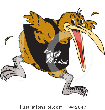 Royalty-Free (RF) Kiwi Bird Clipart Illustration by Dennis Holmes Designs - Stock Sample #42847
