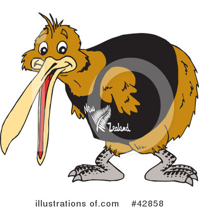 Royalty-Free (RF) Kiwi Bird Clipart Illustration by Dennis Holmes Designs - Stock Sample #42858