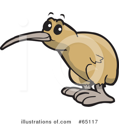 Royalty-Free (RF) Kiwi Bird Clipart Illustration by Dennis Holmes Designs - Stock Sample #65117