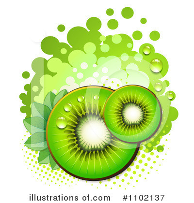 Royalty-Free (RF) Kiwi Clipart Illustration by merlinul - Stock Sample #1102137