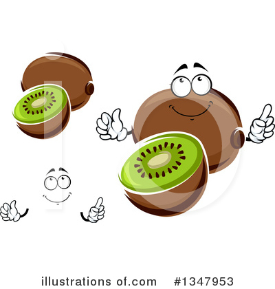 Royalty-Free (RF) Kiwi Fruit Clipart Illustration by Vector Tradition SM - Stock Sample #1347953