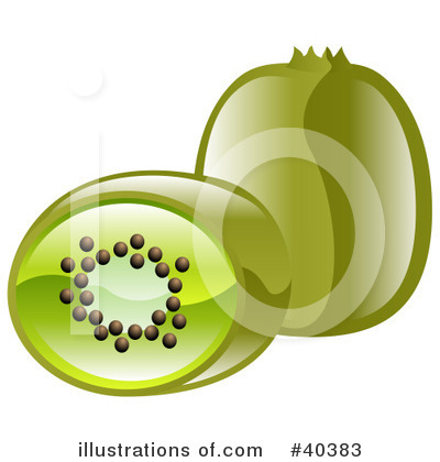 Royalty-Free (RF) Kiwi Fruit Clipart Illustration by AtStockIllustration - Stock Sample #40383