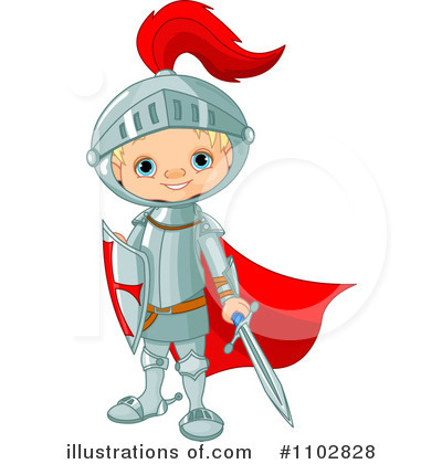Royalty-Free (RF) Knight Clipart Illustration by Pushkin - Stock Sample #1102828