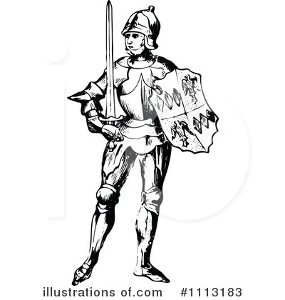 Royalty-Free (RF) Knight Clipart Illustration by Prawny Vintage - Stock Sample #1113183