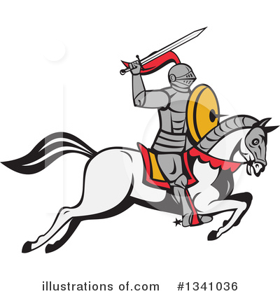 Royalty-Free (RF) Knight Clipart Illustration by patrimonio - Stock Sample #1341036