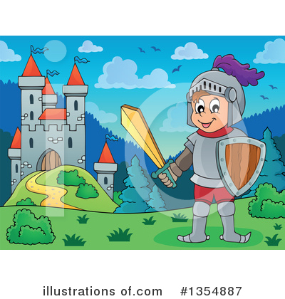 Royalty-Free (RF) Knight Clipart Illustration by visekart - Stock Sample #1354887