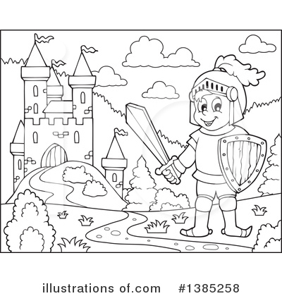 Royalty-Free (RF) Knight Clipart Illustration by visekart - Stock Sample #1385258