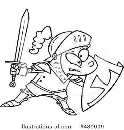 Royalty-Free (RF) Knight Clipart Illustration by toonaday - Stock Sample #439009