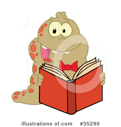 Book Worm Clipart #35290 by Hit Toon