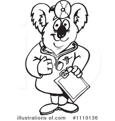 Royalty-Free (RF) Koala Clipart Illustration by Dennis Holmes Designs - Stock Sample #1110136