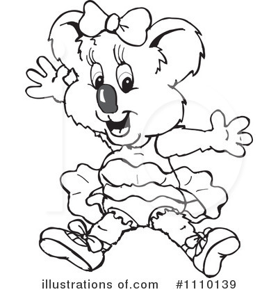 Royalty-Free (RF) Koala Clipart Illustration by Dennis Holmes Designs - Stock Sample #1110139