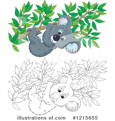 Royalty-Free (RF) Koala Clipart Illustration by Alex Bannykh - Stock Sample #1215655