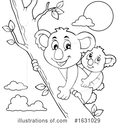 Royalty-Free (RF) Koala Clipart Illustration by visekart - Stock Sample #1631029