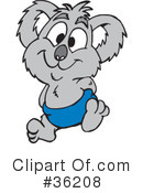 Koala Clipart #36208 by Dennis Holmes Designs