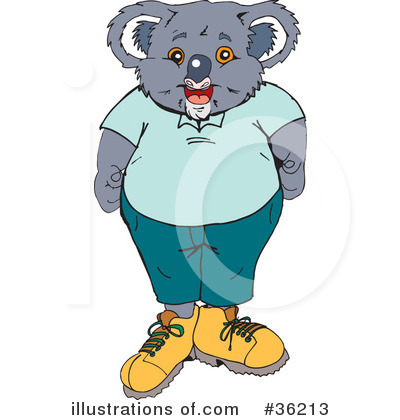 Royalty-Free (RF) Koala Clipart Illustration by Dennis Holmes Designs - Stock Sample #36213