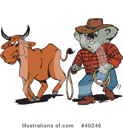 Cowboy Clipart #40246 by Dennis Holmes Designs