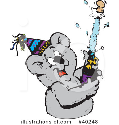 Royalty-Free (RF) Koala Clipart Illustration by Dennis Holmes Designs - Stock Sample #40248